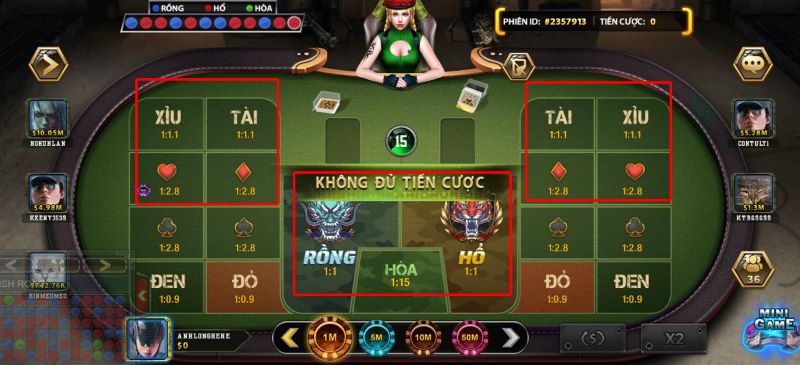 Mỗi cửa cược tại dragon tiger sẽ có tỷ lệ đổi thưởng riêng