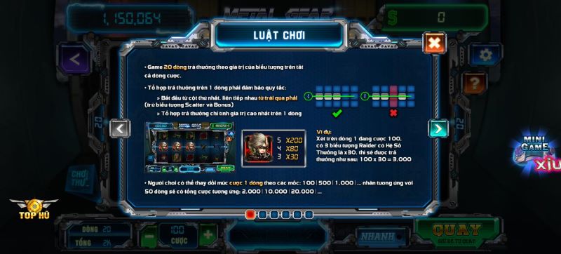 Luật chơi Metal qear dành cho người mới tại B52